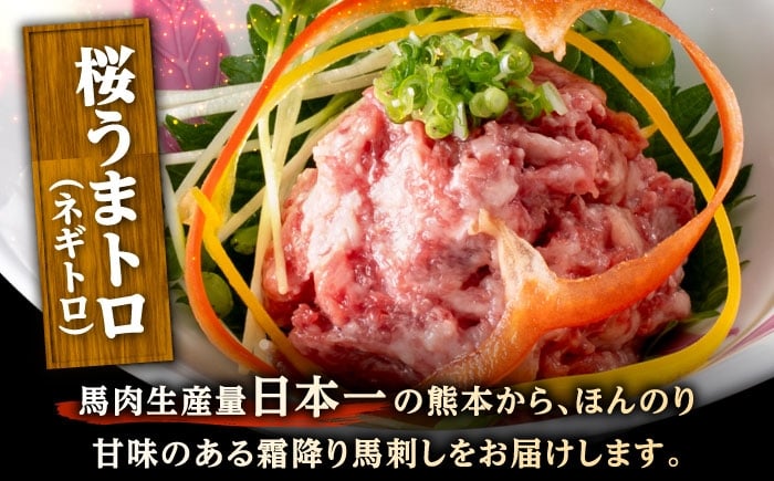 鮮馬刺し ユッケ 桜うまトロ ネギトロ セット 計約1kg