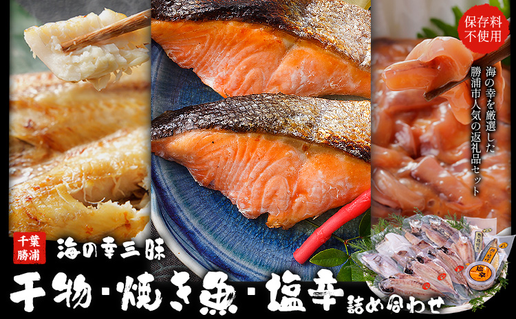 干物・焼魚・塩辛セット 4~6種10枚 株式会社鈴八フーズ 《90日以内に出荷予定(土日祝除く)》【配送不可地域：離島】塩辛100gさばの塩焼き さけの塩焼き 干物 アジ カレイ 金目鯛 イカ ホッケ 鯛 さば 赤魚 さんま エボ 鯛 カサゴ カマス