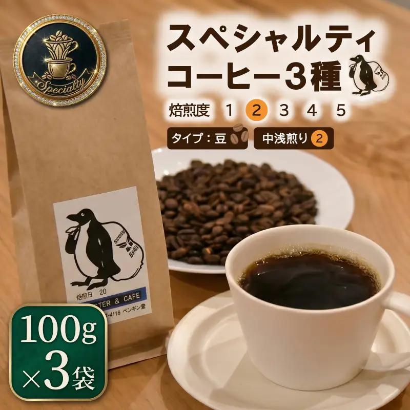 当日焙煎！スペシャルティコーヒー 中浅煎り 3種 セット 100g×3袋【豆】 珈琲 焙煎 自家焙煎 COFFEE おすすめ 香り キャンプ pg6