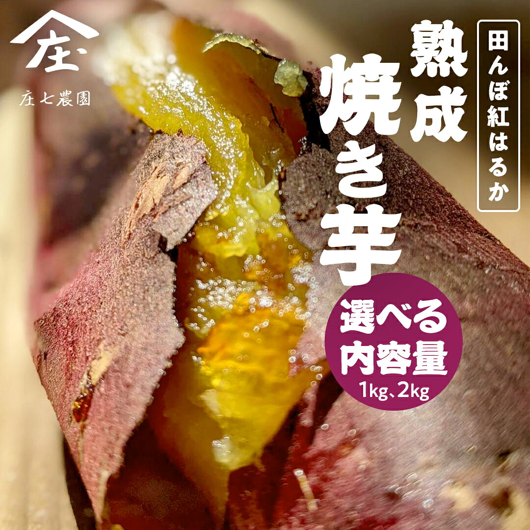 【ふるさと納税】＼ 選べる内容量＆ 包装方法／「田んぼ 紅はるか」で焼く、熟成 焼き芋1kg (500g×2梱包) ～2kg (500g×4梱包) ひとくち焼き芋1kg (500g×2梱包) ～2kg (500g×4梱包) 個包装1kg (およそ6〜7本) ～2kg (個包装、およそ15本) 焼きいも スイーツ 庄七農園