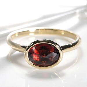 K18YG ガーネット リング[ TNR-0119]