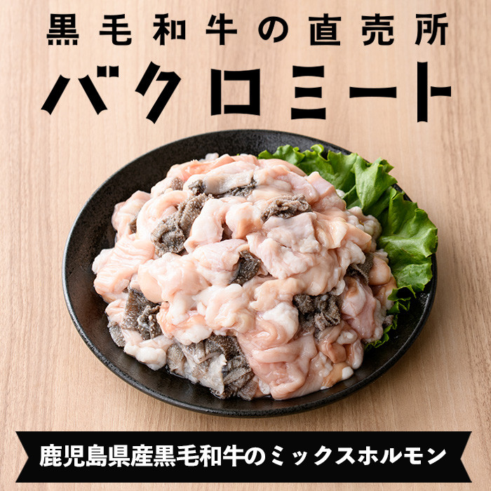 ≪数量限定≫黒毛和牛ミックスホルモン(計1kg) 牛肉 焼き肉 ホルモン炒め モツ もつ 内臓 国産 九州 肉 和牛 牛 贈答品 ギフト【バクロ】【A-1544H】