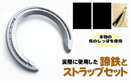 蹄鉄 （ アルミ製 シルバー ）& 馬のしっぽの毛 ストラップ （ 鹿毛 ） 【馬っこパーク・いわて】／ てい鉄 さび止め 錆止め サビ止め 銀 銀色 アルミ 加工 馬毛 尻尾 幸運 開運 厄除け 魔除け アイテム 本物 インテリア アクセサリー おすすめ