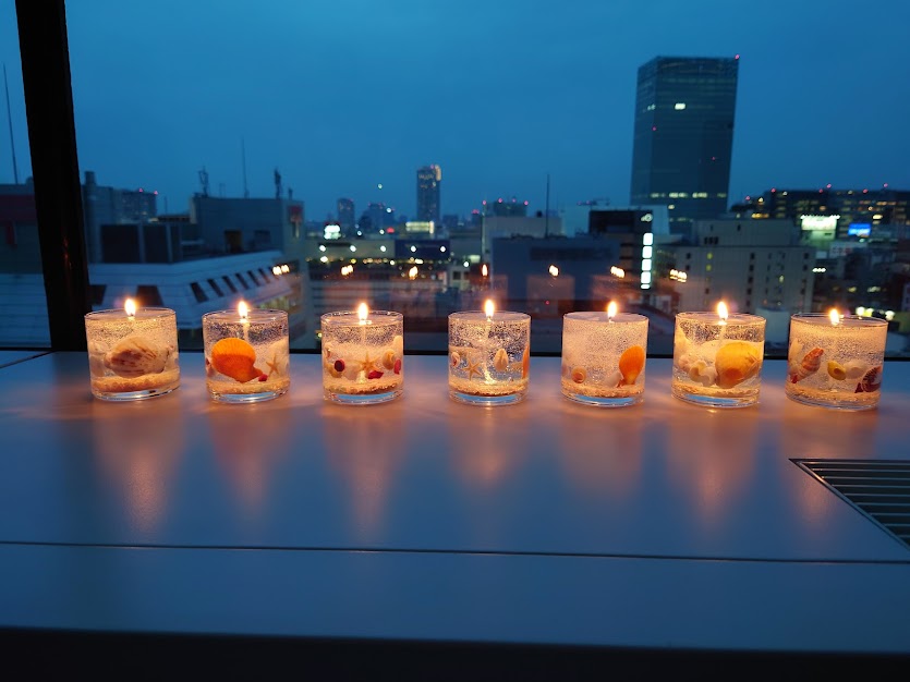 新宿フラワークラフト体験工房 海を眺めて癒やされる♪マリンキャンドル作り