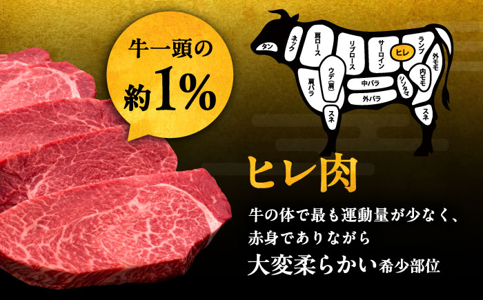 10回定期便博多和牛 厚切り ヒレ ステーキ 200g × 4枚