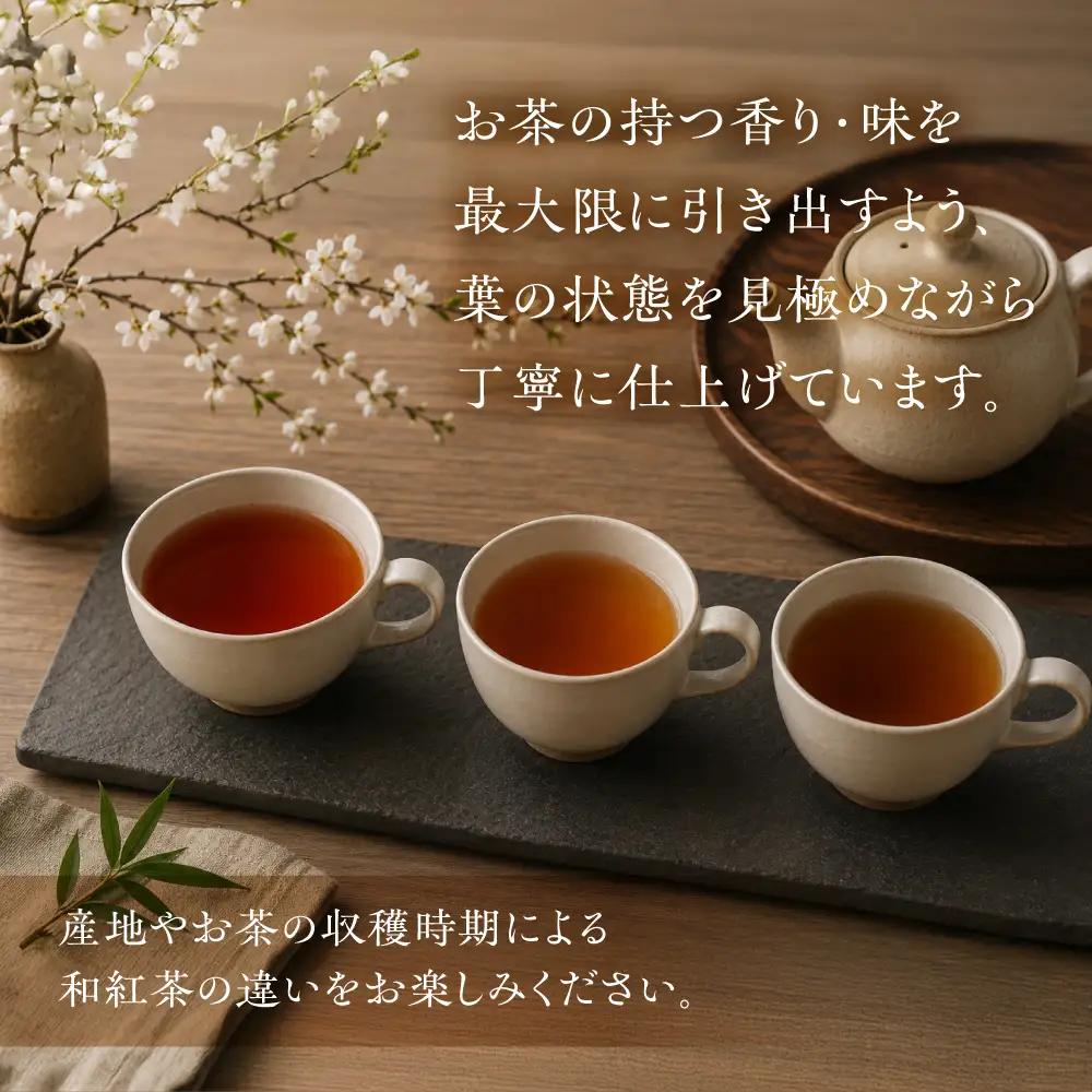 和紅茶3種 べにふうき 一番茶 ダージリン系 奥飛騨 国産茶葉 なべしま銘茶 BU019