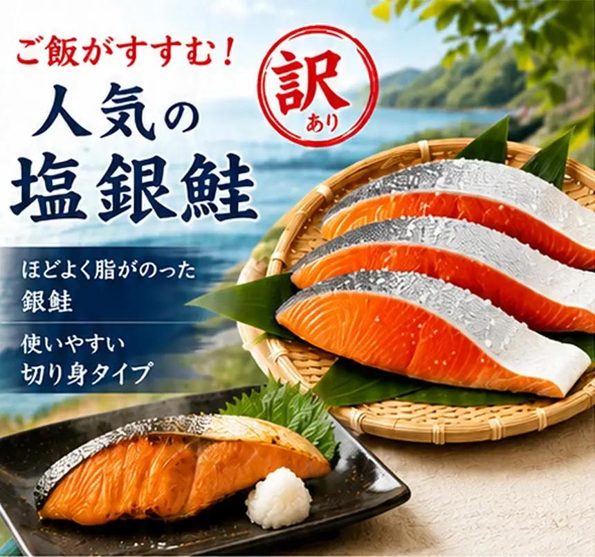 訳あり 塩銀鮭 チリ産 8切れ