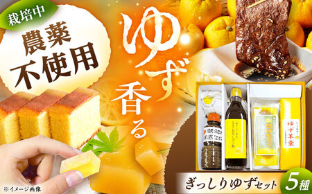 かさぎのゆず ぎっしりゆずセット / ポン酢 焼肉のたれ カステラ 柚子 ゆず / 恵那市 / かさぎゆず組合[AUAW002]