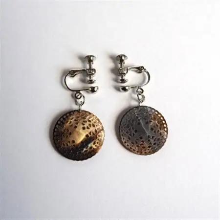 茶蝶貝「ベツレヘムパール風」イヤリング_装飾品・工芸品 ピアス・イヤリング アクセサリー _【1231826】