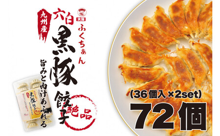【大阪名物】大阪ふくちぁん黒豚餃子 冷凍生餃子 72個 ［36個入×2セット］