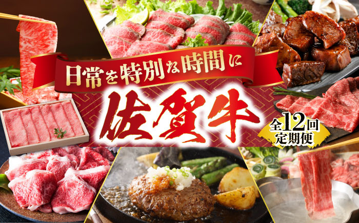 
【全12回定期便】日常に贅沢をプラス 佐賀牛セット 【肉の三栄】 [HAA075]
