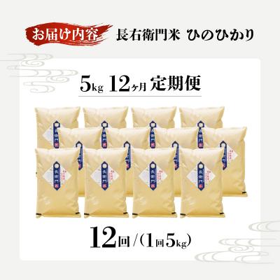 ふるさと納税 高千穂町 令和7年産【12か月定期便】13代目甲斐長衛門が選び抜いた高千穂産ひのひかり長衛門米5kg×12回 |  | 03