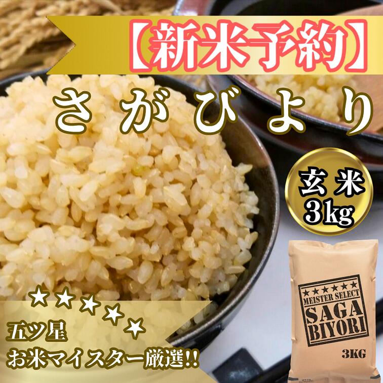 【ふるさと納税】令和7年産【（新米）11月以降発送】【玄米】さがびより3kg【五つ星お米マイスター厳選！】（CIB86）