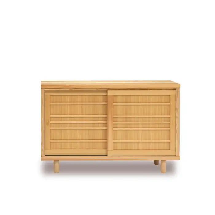 大川家具 国産材（九州）杉材 シューズボックス 杉 幅151～180cm 1cm単位オーダー