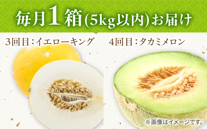 【2027年4月下旬～発送】【4回定期便】訳あり メロン 4種 食べ比べ / プリンスメロン イエローキング タカミレッド タカミメロン / メロン めろん フルーツ 果物 / 南島原市 / 南島原果物屋 [SCV046]