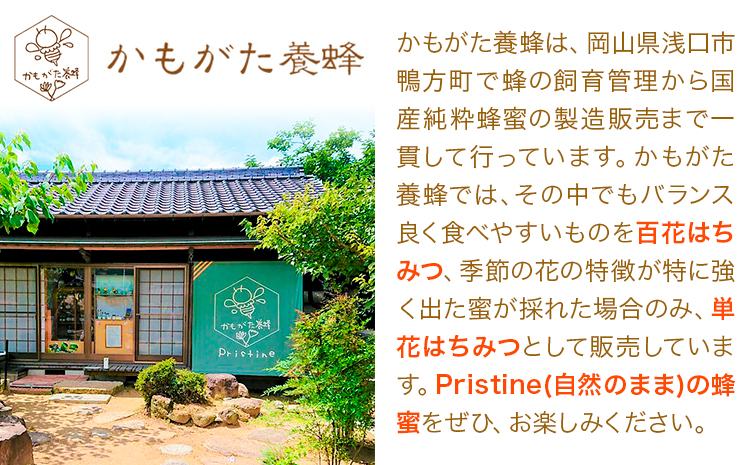 はちみつ 蜂蜜 百花 600g×1本 1.2kg×2本 計3本 かもがた養蜂 《30日以内に出荷予定(土日祝除く)》 岡山県 浅口市 送料無料 ハチミツ 百花蜜 百花はちみつ 岡山県産---124_362_30d_23_35500_3---