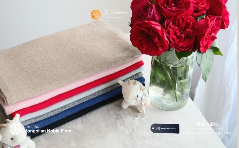 『Noble Fibre』100％カシミヤ・マフラー 桜色 G3330_イメージ4