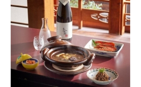 料理３種類と日本酒・米の詰め合わせ