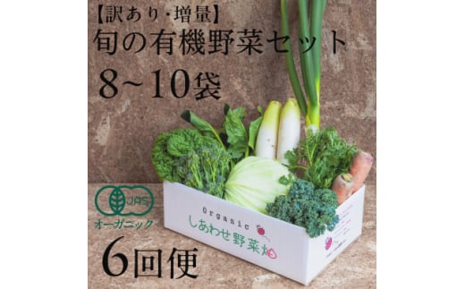 ＜毎月定期便＞しあわせ野菜畑のシェフMセット　(訳あり規格外の有機野菜を一部使用)全6回【4066016】