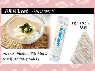 明治六年創業　武州羽生名産　「花袋ひやむぎ」　40人前(200g×20入)