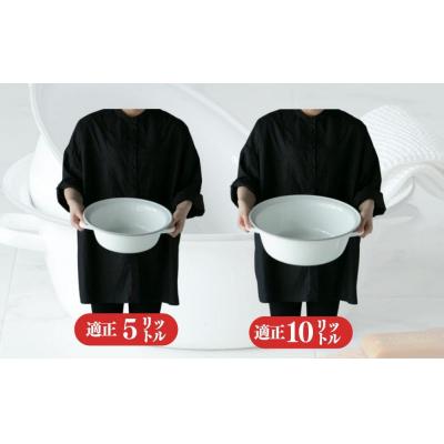 ふるさと納税 栃木市 にちにち道具 琺瑯でできたハンドル付たらい 5L(小)　00307560 |  | 03