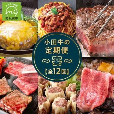 ふるさと納税 南九州市 【発送月固定定期便】「小田牛」定期便〜宴〜全12回