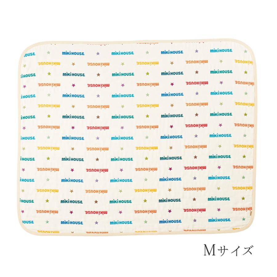 ＜miki HOUSE/ミキハウス＞ロゴ刺繍六重織ガーゼケット／Mサイズ