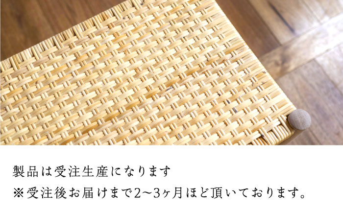 【受注生産】Stool 01 オーク（ナラ）/soap finish(座面ラタン) / スツール 椅子 いす チェア 家具 インテリア 木製 木目調 ナチュラル おしゃれ ラタン デザイン ダイニング