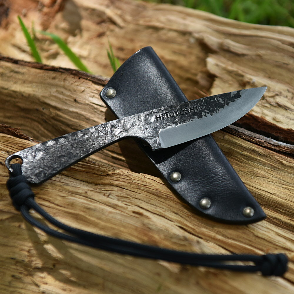 【ふるさと納税】＜選べる名入りあり・なし＞NIGI×2（にぎにぎ）ナイフ コンパクトナイフ 鉄 鋼 青紙2号 刃渡7cm 包丁 小型 ミニ 携帯 アウトドア 料理道具 調理器具 キッチン用品 パラコード 牛革ケース付き ソロキャンプ 渓流釣り 山菜採り 細工 日本製 送料無料