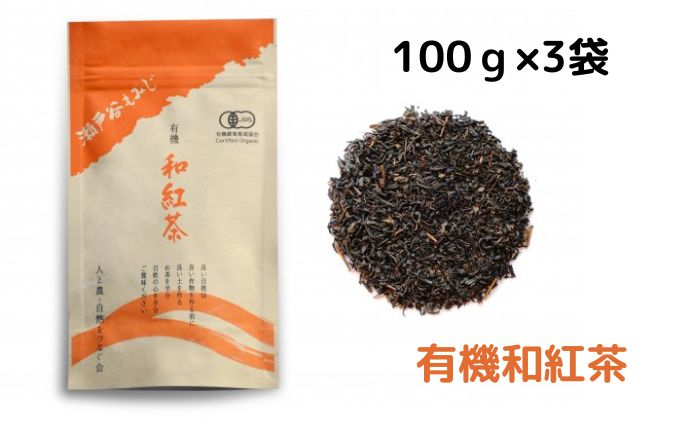 
                  紅茶 100g × 3袋 国産 お茶 飲料 茶葉 和紅茶 ティー ホット アイス リラックス 栽培期間中 農薬 化学肥料 不使用 チャック付き 袋  静岡県 藤枝市
                