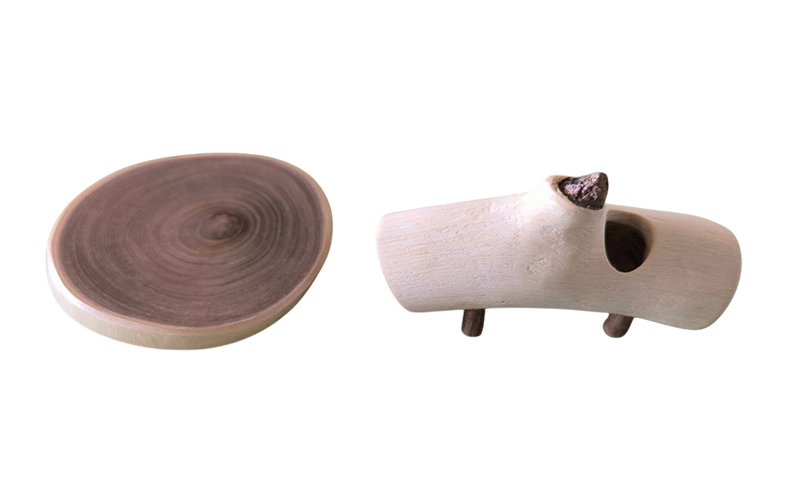 木製 エンジュのやすらぎアロマウッド 台座付き（無塗装） 森の香り木［長者森工房］秋田県 羽後町【アロマ ディフューザー リビング インテリア 天然木 無地 雑貨 おしゃれ 和風 縁起物】