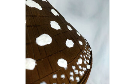 蓄光BENITENGASA・プレミアム 茶 ベニテン笠 光る ベニテングタケ タッセル 竹笠 大阪府高槻市/サンドセルショップ[AOBO026]