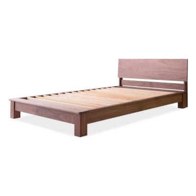 ふるさと納税 旭川市 旭川家具 山室家具製作所 LINEAリネア ダブルベッド ウォールナット No.108_01973