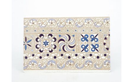 パーソナルホルダー 文庫屋大関 錦紗 紫 牛革 パーソナルホルダー【皮革工芸品】