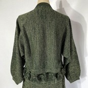 161 FRINGE CARDIGAN GREEN