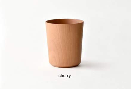 【Hacoa】食卓に温もりを添える天然木チェリーのコップ「Wooden Cup」