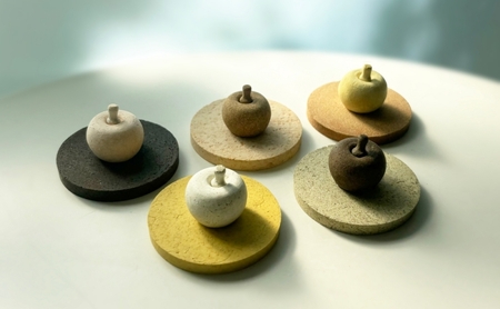 ディフューザー AROMA Stone（りんご型） アロマストーン 精油 アロマオイル インテリア コーヒーかす みかんの皮 にんじん皮 えごま搾りかす たまねぎ皮 茅ヶ崎市 神奈川県 にんじん皮