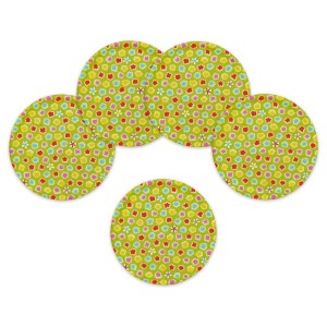タツクラフト 友禅和紙コースター 5枚セット 桜 金平糖 緑