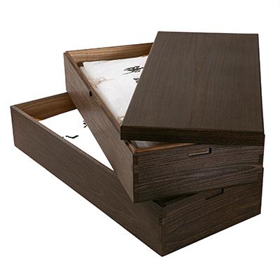 ふるさと納税 岸和田市 大阪府岸和田市　桐たんす職人が作る　焼桐衣裳箱2段重ね |  | 03