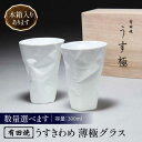 【ふるさと納税】【有田焼】うすきわめ 薄極グラス /やきもの工房 成[UDU034]