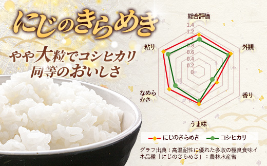 令和7年産 茨城県産 にじのきらめき 20kg（5kg×4袋） ／ お米 精米 新米 旨味 安心 美味しい 茨城県 五霞町