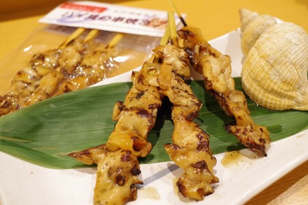バイ貝の串焼き