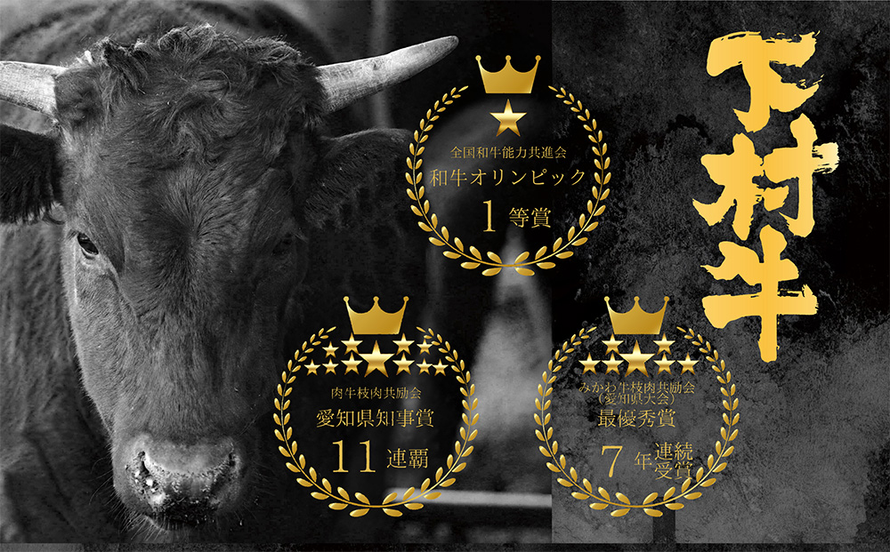 【定番】大府特産A5黒毛和牛下村牛極上シャトーブリアン3枚入り約390g