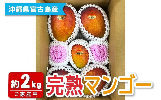 【宮古島産マンゴー】ご家庭用 2kg（4-6玉）マンゴーファーム宮古島（FQ012）
