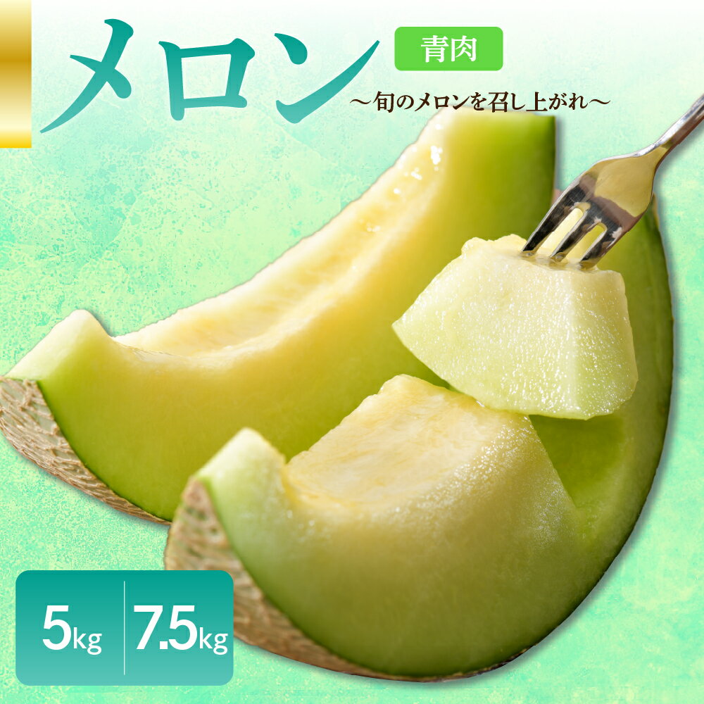 【ふるさと納税】【ふるさと納税】【 2025年 先行予約 】 秀～優 メロン 青肉 選べる 5kg / 7.5kg 程度 五所川原 青森 【選べる配送時期】 ふるさと納税 メロン 5キロ 7.5キロ めろん 予約 7月 8月 フルーツ 果物 詰め合わせ 旬 くだもの 津軽 送料無料 お中元 お盆 夏