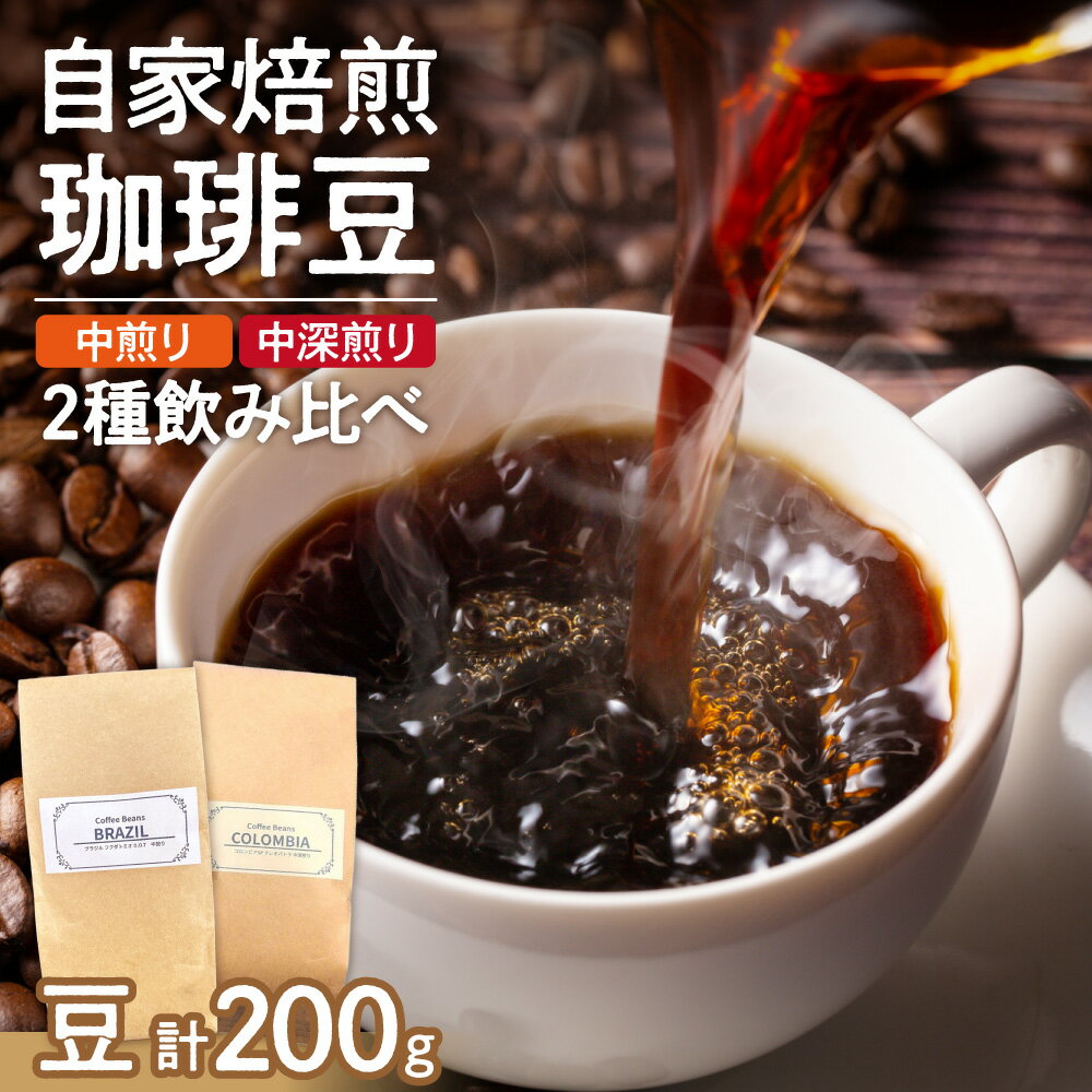 【ふるさと納税】 珈琲 豆 2種 各100g 計200g 飲み比べ セット 中煎り 中深煎り ブラジル コロンビア アラビカコーヒー トミオフクダ DOT クレオパトラSP シングルオリジン 自家焙煎 コーヒー豆 コーヒー 飲料 プレゼント ギフト 北海道 札幌市