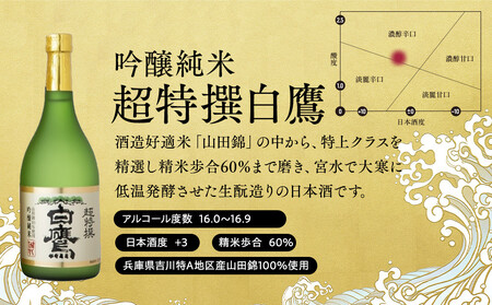 白鷹 こだわりの味セット 720ml 3本入