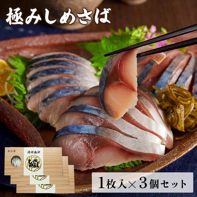 【ふるさと納税】極みしめさば 1枚入り×3個セット 福岡市製造 | しめ鯖 鯖 さば サバ 海鮮 惣菜 刺身 さしみ 魚介類 水産 〆さば 〆鯖 食品 人気 送料無料 贈答用 冷凍便 ギフト プレゼント ご当地 お取り寄せグルメ おつまみ 保存食 福岡県 福岡市 福岡 九州