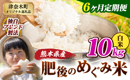 【6ヶ月定期便】熊本県産 白米 ブレンド米 肥後のめぐみ米 10kg 熊本県産 ふるさと納税 精米 米 こめ ふるさとのうぜい コメ お米 おこめ《お申込み翌月から出荷》