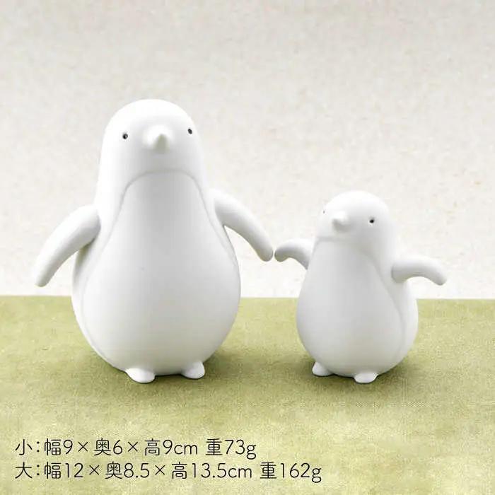 【波佐見焼】 置物 ・ペンギン大小（無釉・つや無し） インテリア 陶器 雑貨 【アトリエやま】 [RE08]  波佐見焼